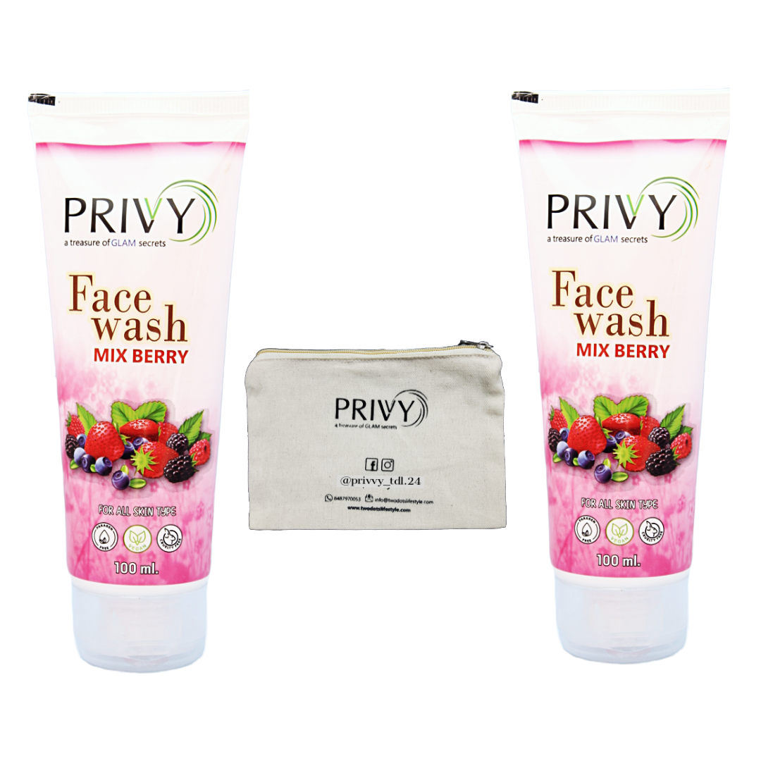 Combo of Two Mix Berry Facewash and One Canvas Pouch @ Rs. 249/-
