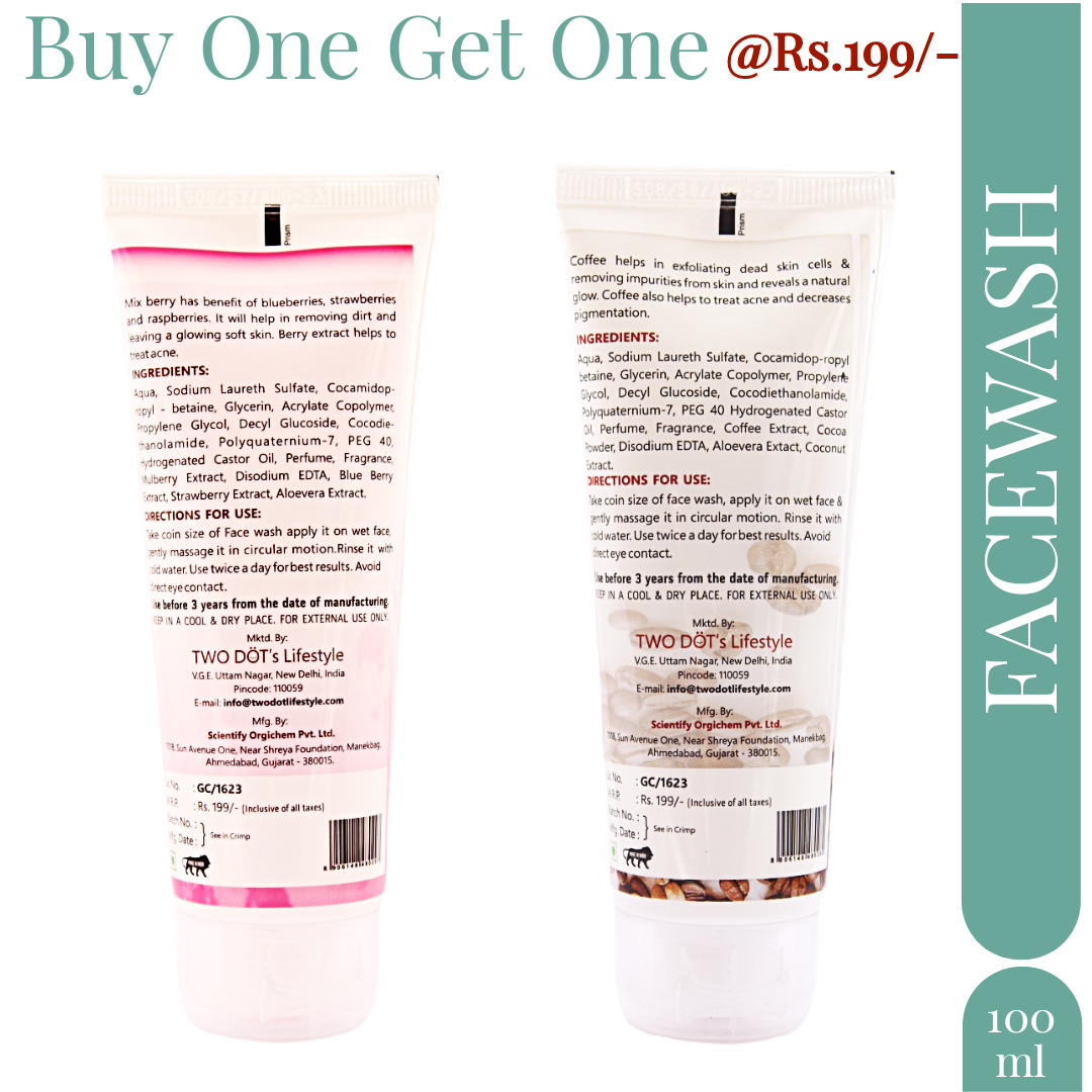 Buy One Get One - Mix Berry and Coffee Nut Facewash