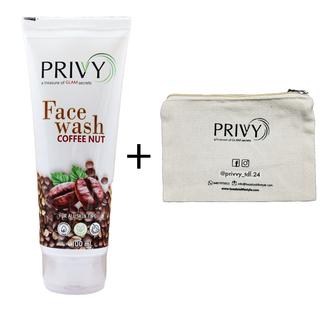 Combo Of Coffee Nut Facewash and Canvas Pouch @ Rs.199/-