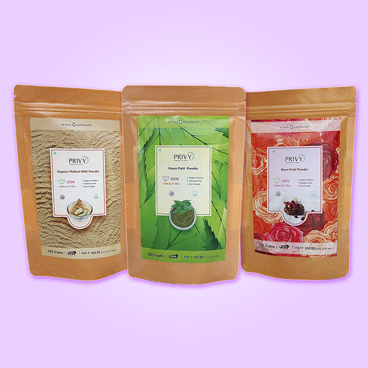 Neem Patti powder + Rose Patel Powder + Multani Mitti Powder